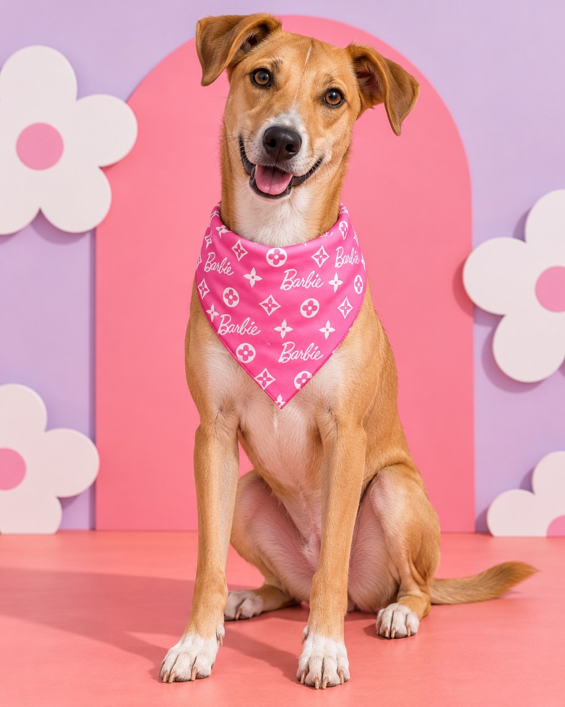 Barbie rosa · Perro