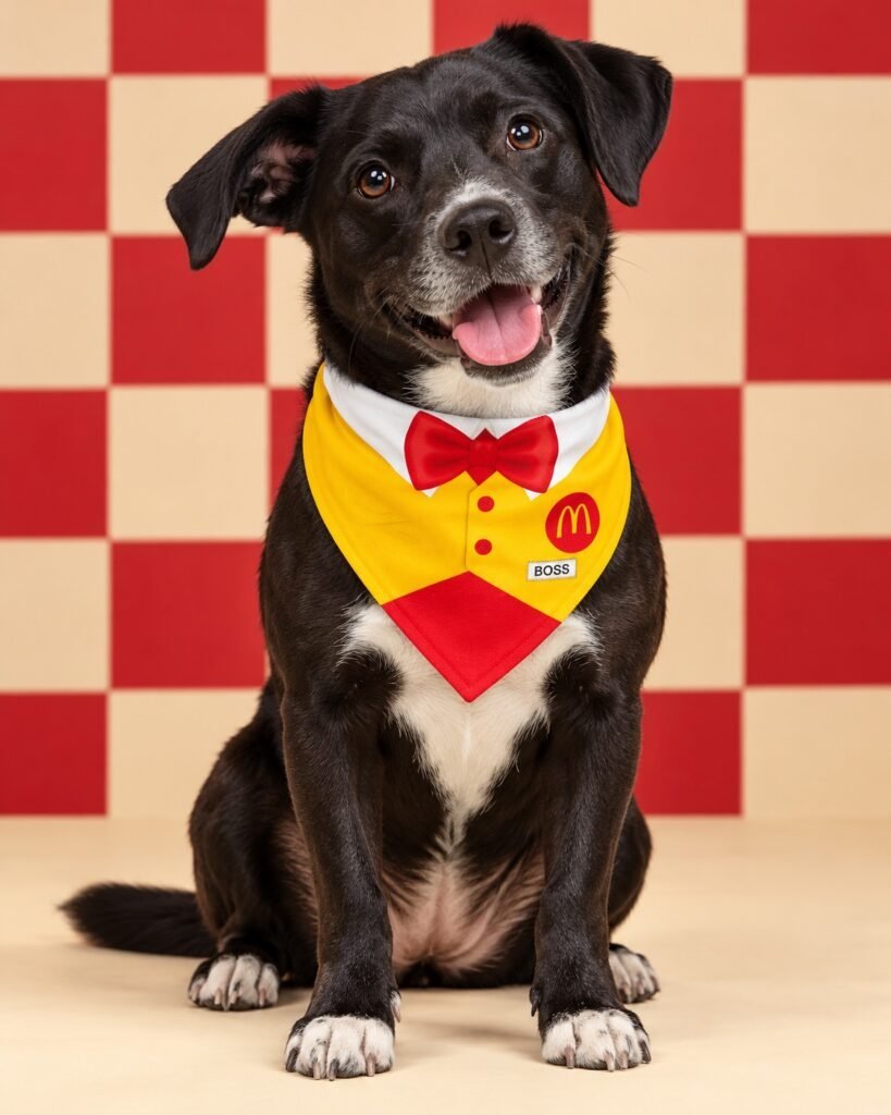 Boss rojo y amarillo · Perro