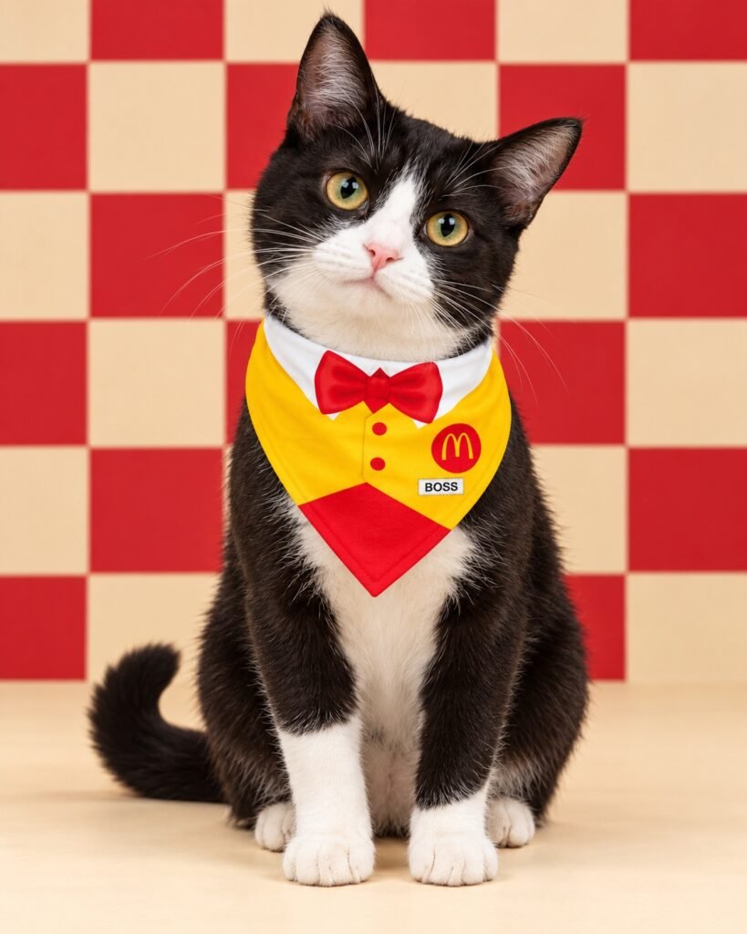 Boss rojo y amarillo · Gato